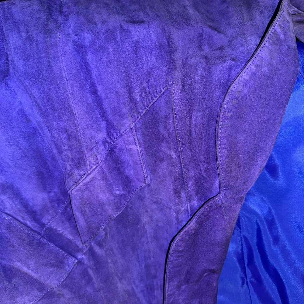 G3 Leather Designs Women's Purple Oversized Jacket/Coat - Picture 6 of 9